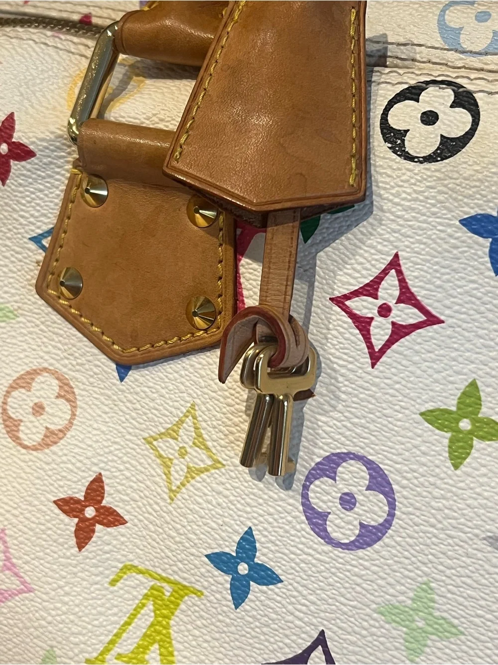 Louis Vuitton Speedy 30 White Multicolor Monogram - Picture 8 of 15